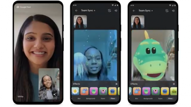 Google mejora Meet con nuevos filtros y efectos para videollamadas 1 nuevos efectos google meet.r d.600 338