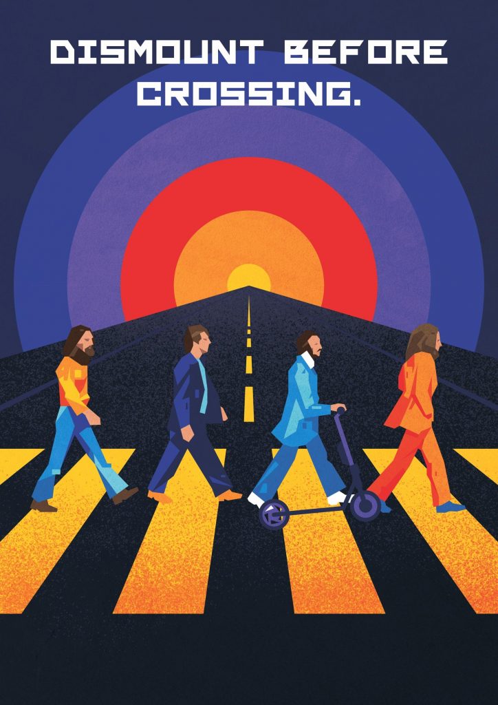 Rusia: campaña por el uso de las scooters reinterpreta íconos del arte y la cultura popular 5 scooters1