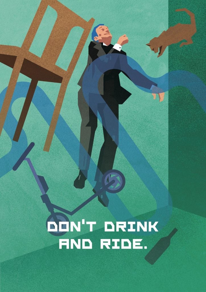 Rusia: campaña por el uso de las scooters reinterpreta íconos del arte y la cultura popular 4 scooters4