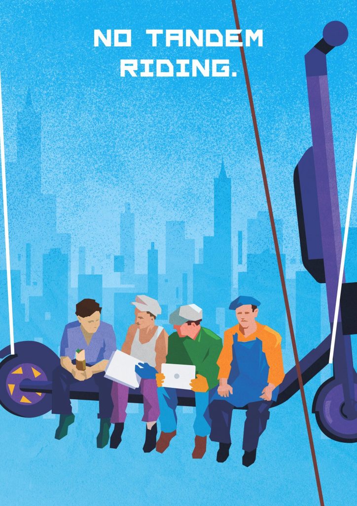 Rusia: campaña por el uso de las scooters reinterpreta íconos del arte y la cultura popular 9 scooters5