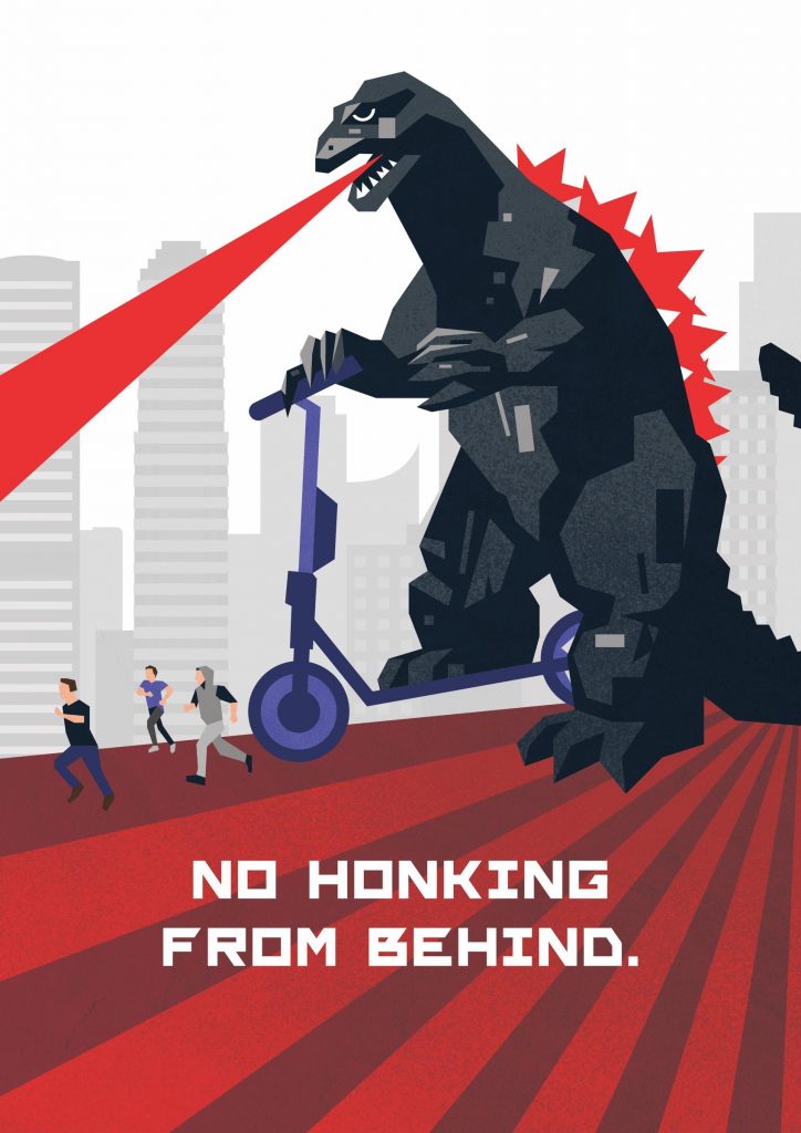 Rusia: campaña por el uso de las scooters reinterpreta íconos del arte y la cultura popular 6 scooters8