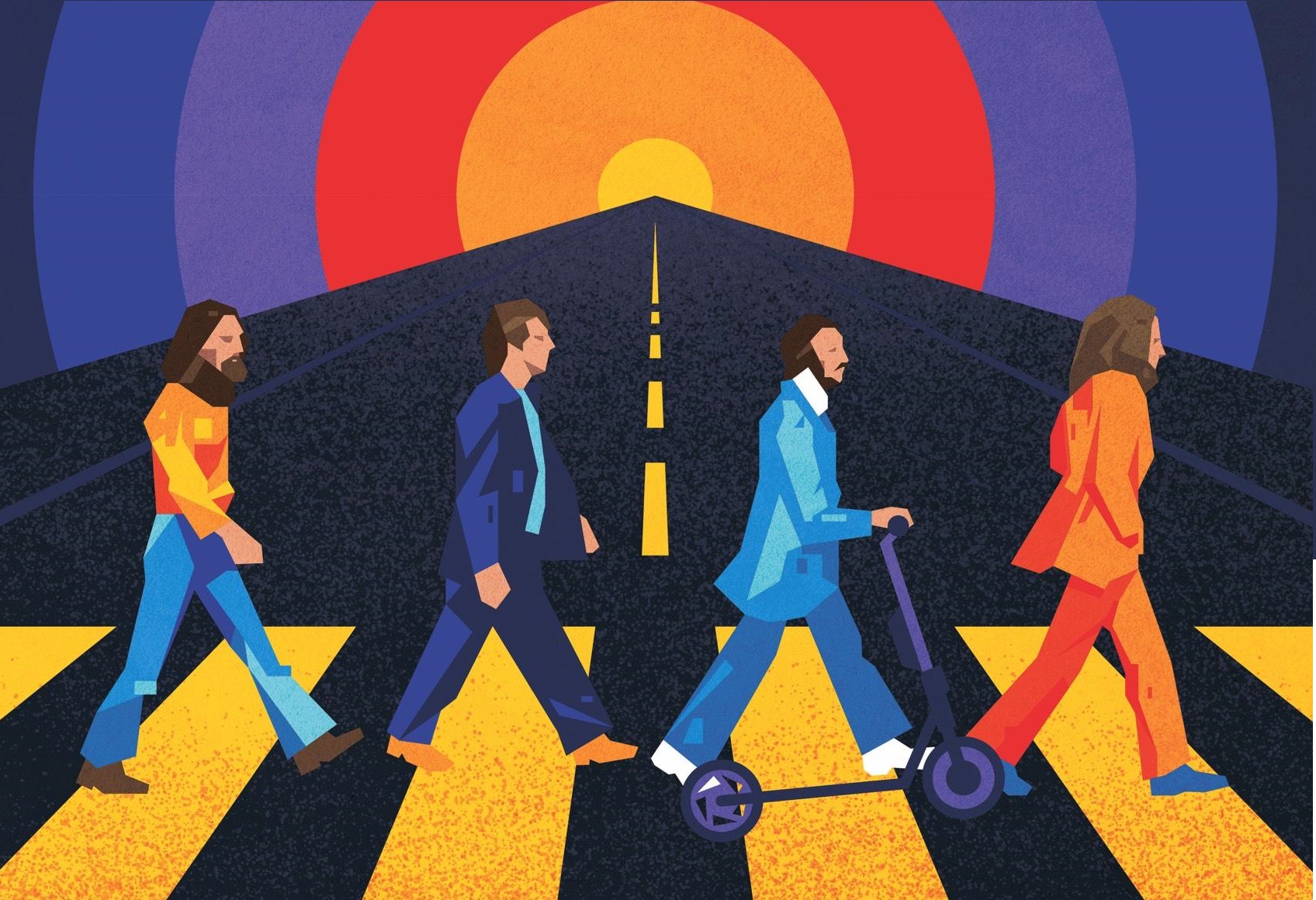 Rusia: campaña por el uso de las scooters reinterpreta íconos del arte y la cultura popular 1 scooters9