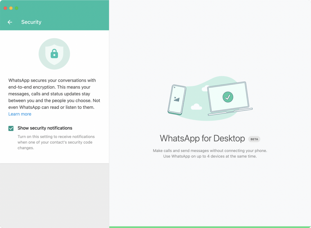 WhatsApp en cuatro dispostivos 