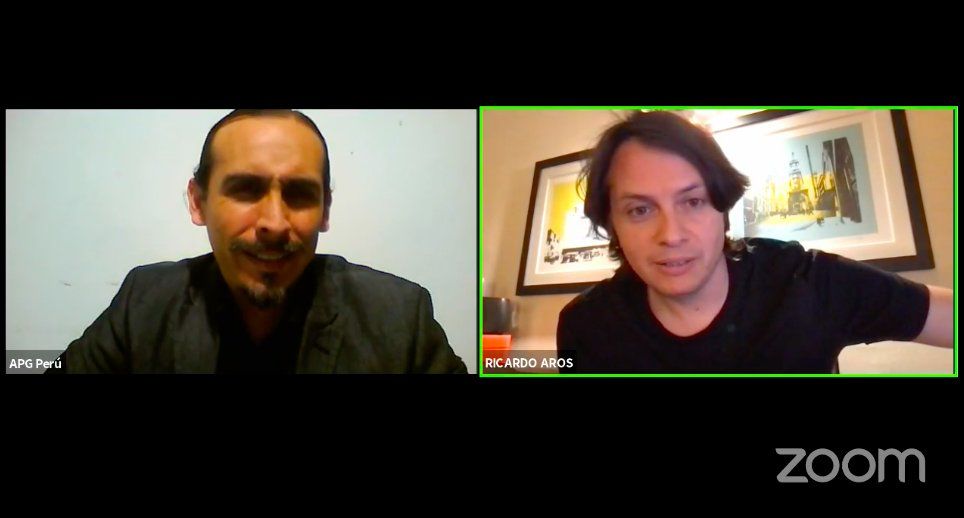 APG Perú celebró la edición #24 de los Planning Talks: "El desafío del planning" 3 Dos personas en un Zoom