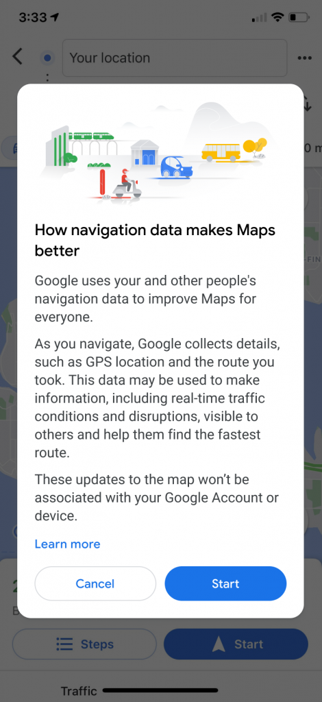 Google Maps cambia sus condiciones de uso: ahora solo funcionará si compartes tus datos 2 google maps navigation data