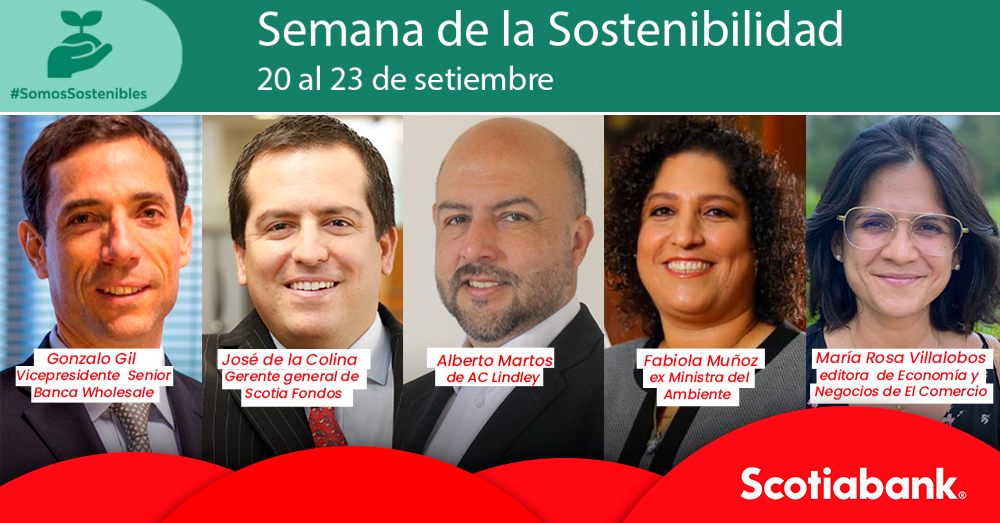 ¿Quiénes son los panelistas del webinar Sostenibilidad y Finanzas de Scotiabank? 1 PORTAL SCOTIABANK