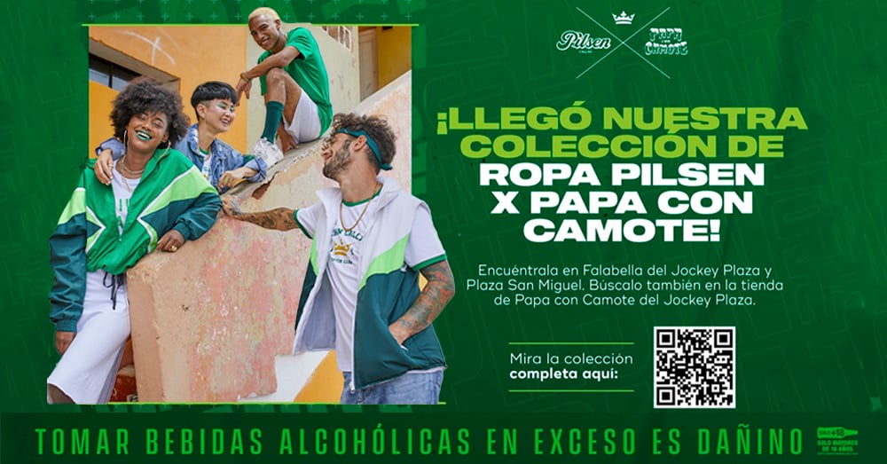 Cobranding: Pilsen se asocia con Papa con Camote para lanzar su primera colección de ropa unisex 1 Cobranding: Pilsen se asocia con Papa con Camote para lanzar su primera colección de ropa unisex
