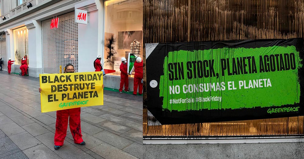 “Sin stock. Planeta agotado": La campaña de Greenpeace que alerta sobre el impacto ambiental del Black Friday 1 sin stock planeta agotado la campana de greenpeace que alerta sobre el impacto ambiental del black friday