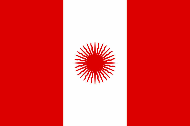 Estas han sido las cuatro banderas que ha tenido el Perú 4 800px Bandera del Peru 1822 1835.svg