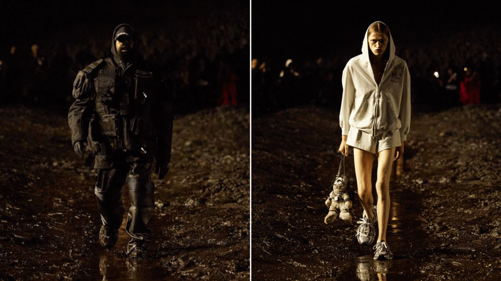 Kanye West abrió pasarela de Balenciaga sobre barro, ¿qué mensaje quiere proyectar la marca?