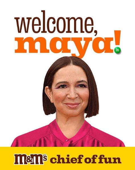 M&M's retira a sus icónicas mascotas y las cambia por la actriz Maya Rudolph 2 Capturamaya