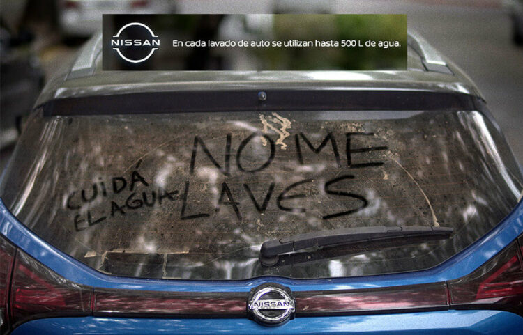 “No me laves”: El mensaje de Nissan para reducir el uso de agua por la sequía en Uruguay 1 No me laves campaña