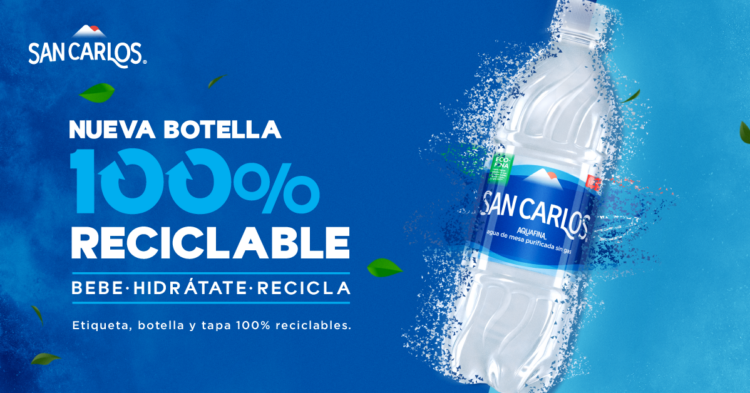 Agua San Carlos consolida su apuesta por un mundo más sostenible con nuevo packaging 100% reciclable