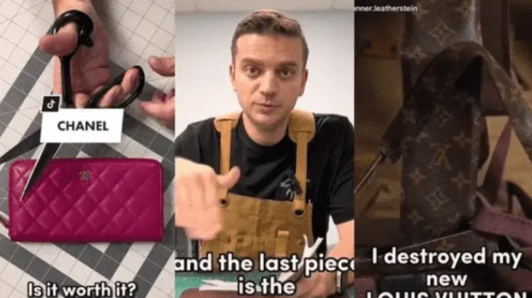 Destruyen bolsos de lujo en TikTok