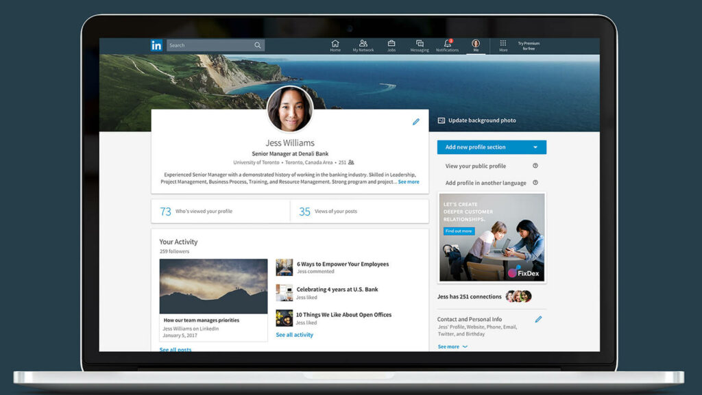 Linkedin automatiza la redacción en los perfiles