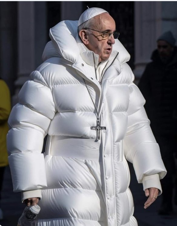 ¿El Papa Francisco luciendo un abrigo estilo Balenciaga? Consejos para distinguir imágenes creadas por la IA 3 FsFSktpWcAQi8jP
