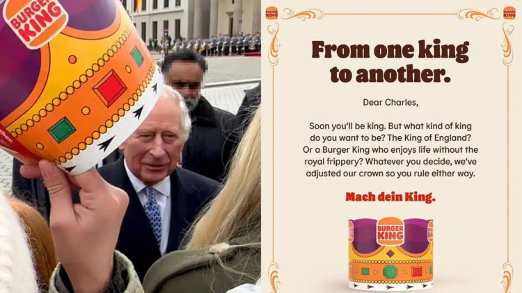 Burger King le ofrece una coronación alternativa al rey Carlos III de Inglaterra