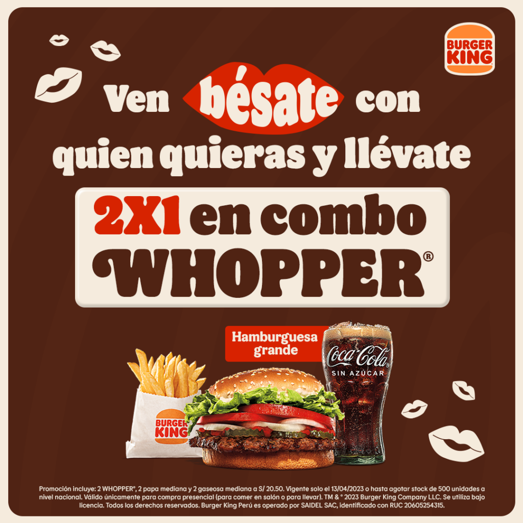 Burger King quiere que celebres el ‘Día del Beso’ con una provocativa oferta 2 Burger King quiere que celebres el ‘Día del Beso’ con una provocativa oferta