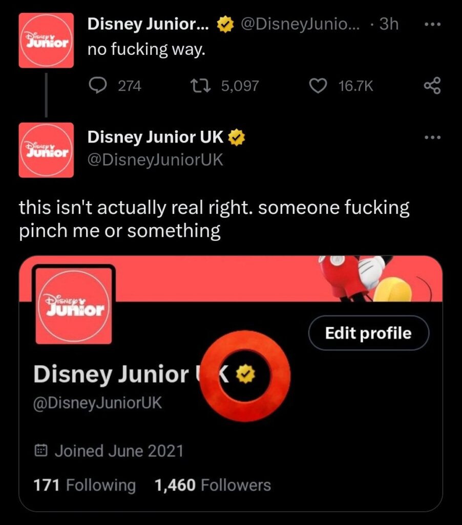 Twitter verifica cuenta falsa de Disney que publicaba contenido soez
