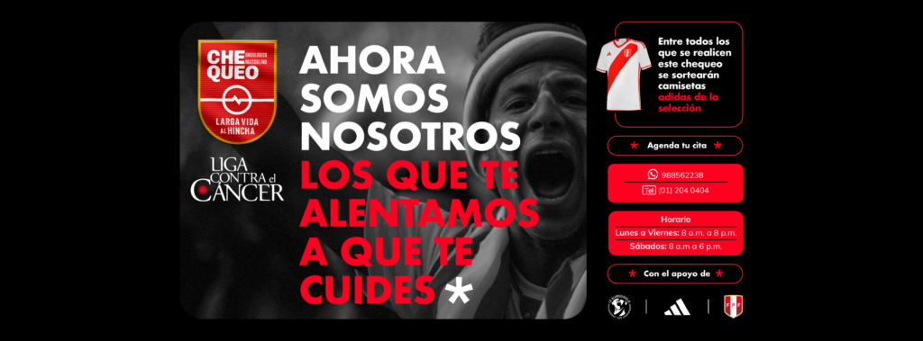 #LargaVidaAlHincha: Liga Contra el Cáncer, adidas, FPF y la Blanquirroja promueven chequeos preventivos 2 #LargaVidaAlHincha: Liga Contra el Cáncer, Adidas, FPF y la Blanquirroja promueven chequeos preventivos