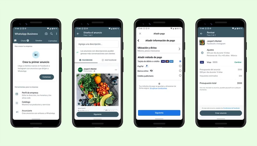 WhatsApp Business permitirá la creación de anuncios sin necesidad de tener cuenta en Facebook 2 whatsapp 3