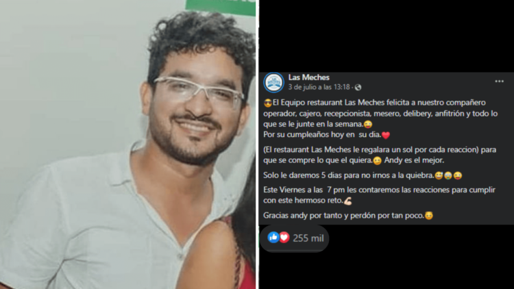 Restaurante promete regalar S/.1 a trabajador por cada reacción a su saludo de cumpleaños en Facebook
