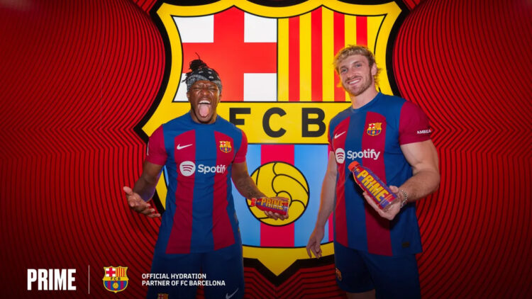 FC Barcelona firma con Prime, la bebida isotónica creada por un famoso youtuber y un rapero 1 prime
