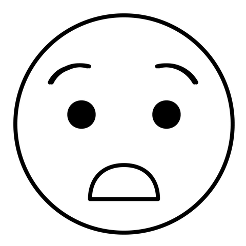 Fíjate qué interesante 1 80 astonished face emoji coloring page