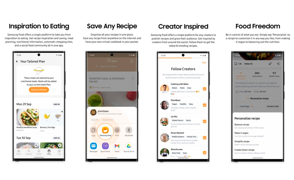 Samsung Food: la nueva plataforma gastronómica con recetas personalizadas de Samsung 2 sam 1