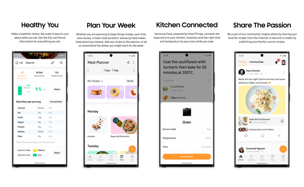 Samsung Food: la nueva plataforma gastronómica con recetas personalizadas de Samsung 3 sam 2