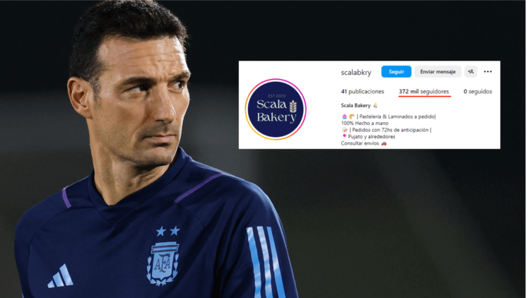 La publicidad accidental de Lionel Scaloni que multiplicó los seguidores de una pastelería