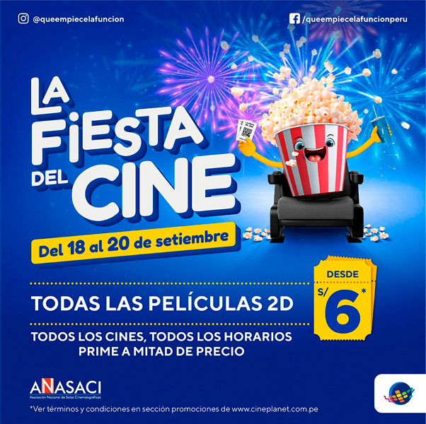 Fiesta del Cine 2023: entradas a 6 soles desde el 18 de septiembre en todos los cines del Perú 2 cineplanet
