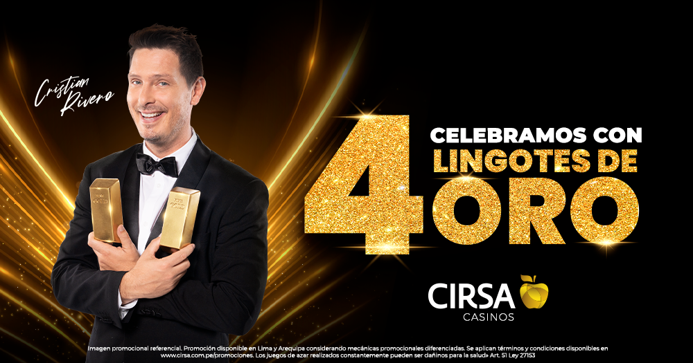 Casinos CIRSA despliega una inédita campaña de aniversario sorteando 4 lingotes de oro 2 Casinos