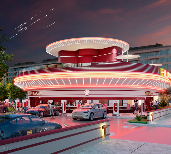 Los Ángeles tendrá un autocine de Tesla con cargadores para autos eléctricos 2 tesla 2