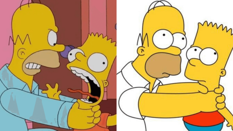 “Los tiempos han cambiado”, ‘Los Simpson’ ya no tendrá escenas de Homero ahorcando a Bart 1 Homero ahorcando a Bart