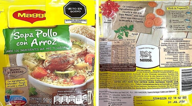 "Sopa Pollo con arroz" de Maggi sólo contiene el 0.4% de esta proteína, según Indecopi