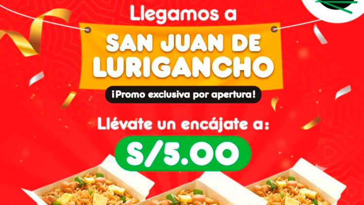 Chinawok: Chaufa de pollo a solo S/ 5 por tiempo limitado 1 china wok 1