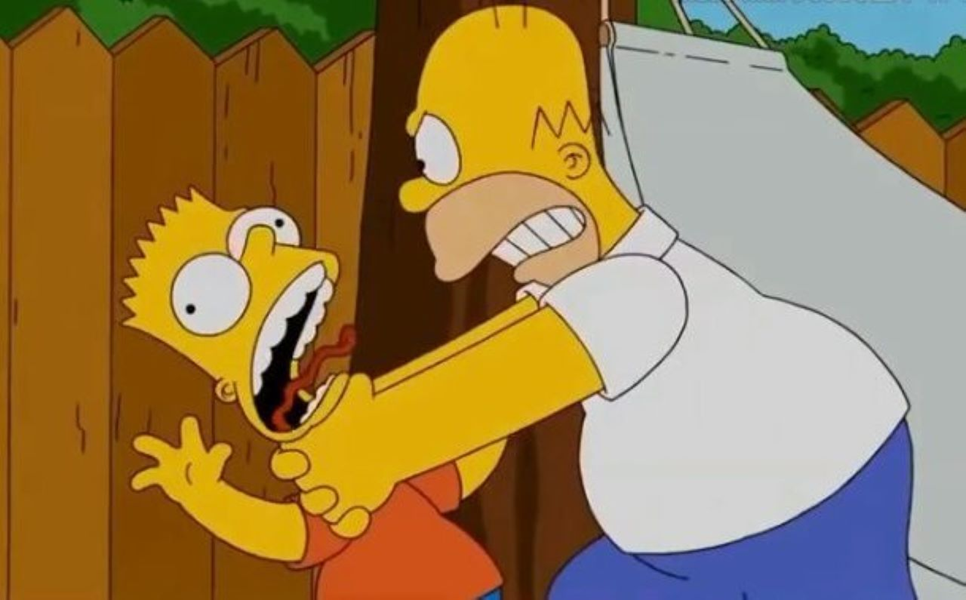 “Los tiempos han cambiado”, ‘Los Simpson’ ya no tendrá escenas de Homero ahorcando a Bart 2 Homero ahorcando a Bart