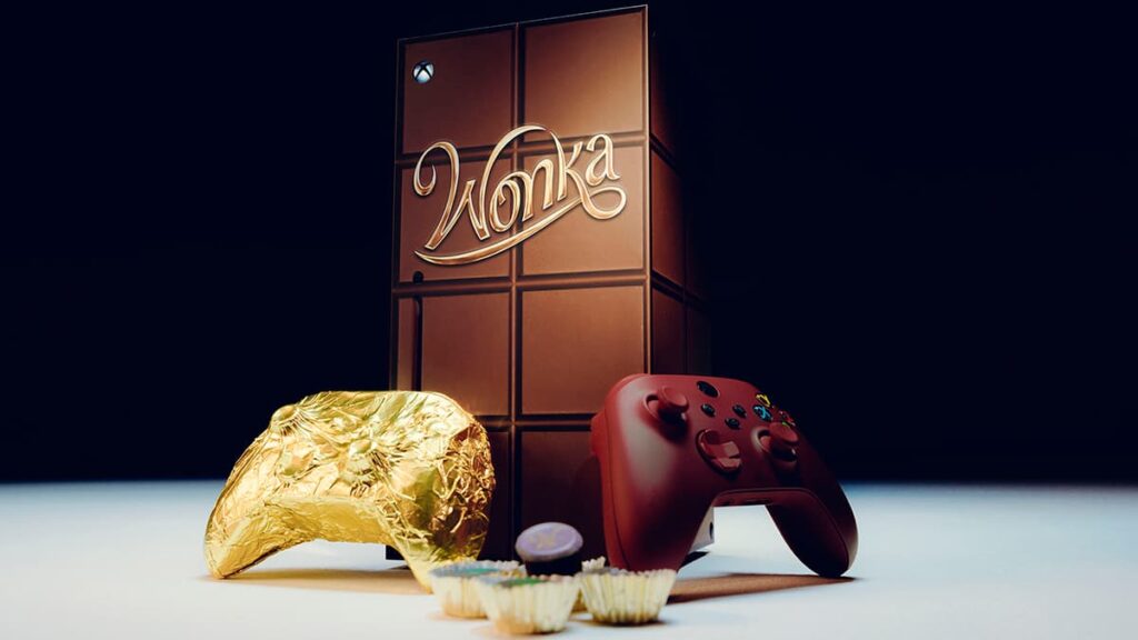 Microsoft lanza mando de chocolate para Xbox Series X inspirado en Willy Wonka 2 xbox wonka