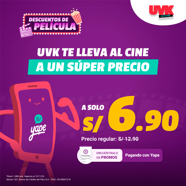 Yape te lleva al cine: Entradas desde S/6.90 por tiempo limitado 2 yape 1