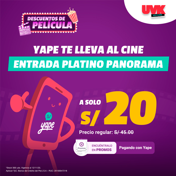 Yape te lleva al cine: Entradas desde S/6.90 por tiempo limitado 4 yape 2