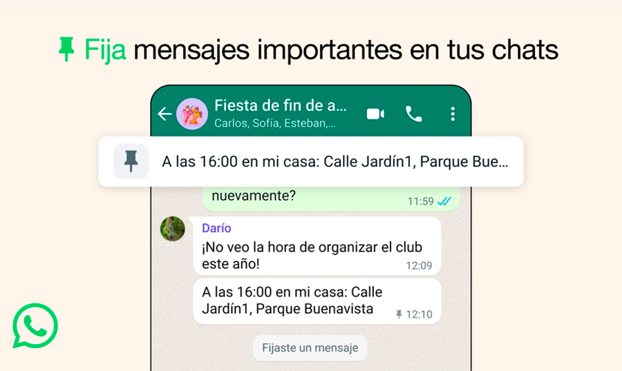 WhatsApp se actualiza: ahora podrás fijar mensajes para destacar información importante 2 whatsapp 2
