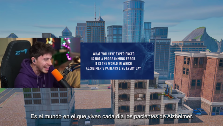 Un mapa de Fortnite desorientación