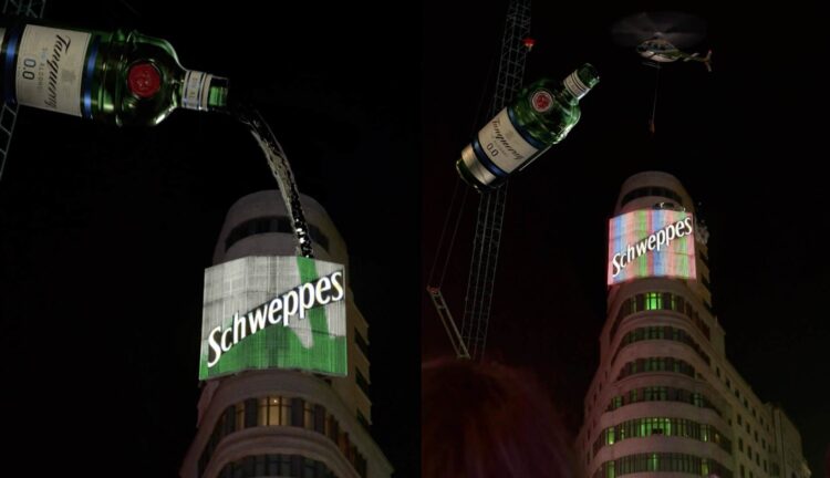 Schweppes convierte un anuncio en una fuente de ginebra sin alcohol 1 Schweppes convierte un anuncio en una fuente de ginebra sin alcohol