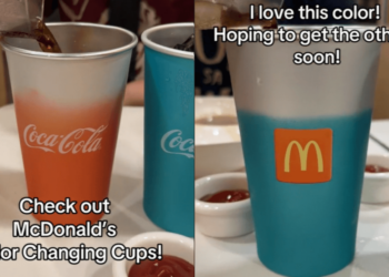 Así son los vasos de McDonalds que cambian de color 