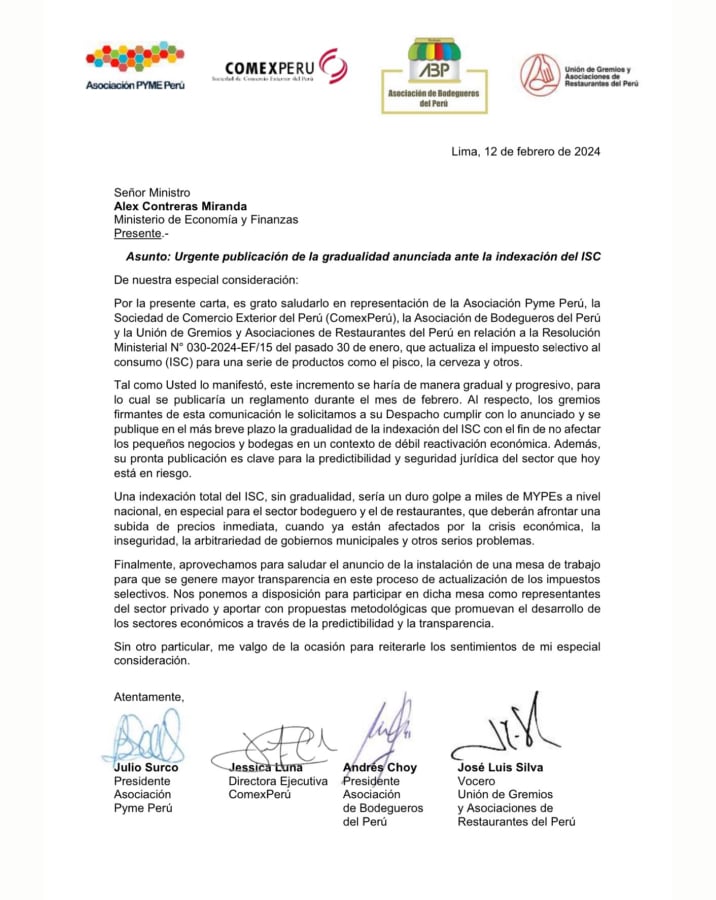 ¿Cuál es la situación de las bodegas ante el aumento del Impuesto Selectivo al Consumo? 3 GRAFICA 96
