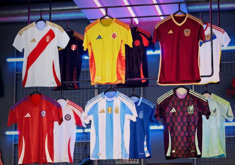 Adidas revela los diseños de las camisetas que llevarán su logo en la Copa América 2024