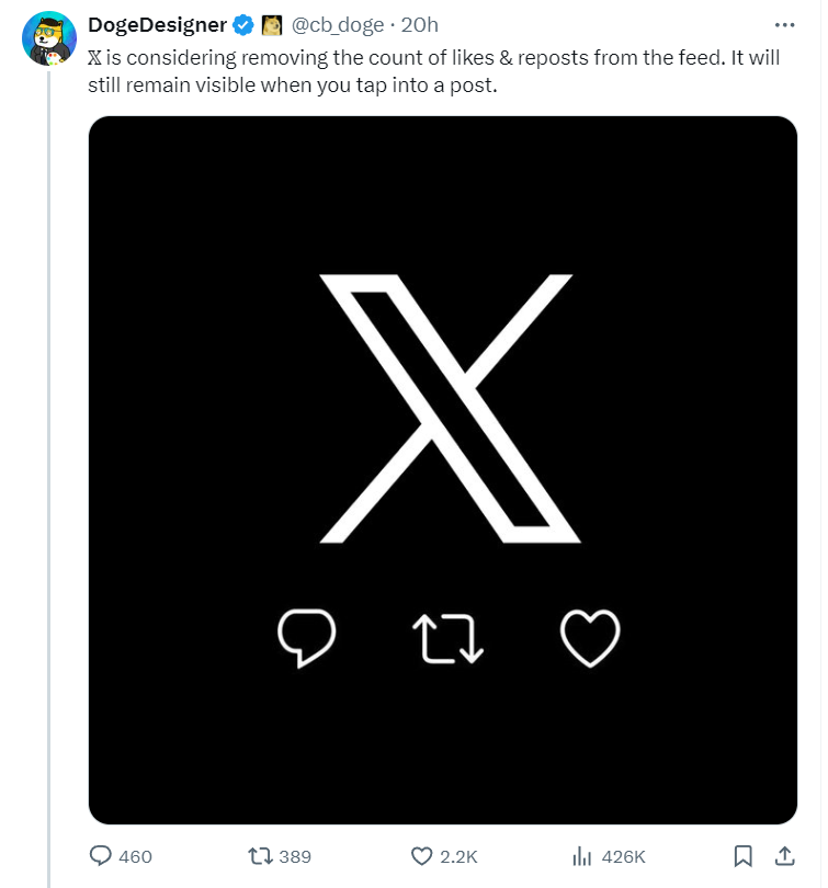 Elon Musk eliminará el conteo de likes y retweets en X (Twitter) 2 Screenshot 2024 03 07 175430