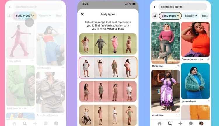 Pinterest lanza filtros de tipo de cuerpo para búsquedas de moda