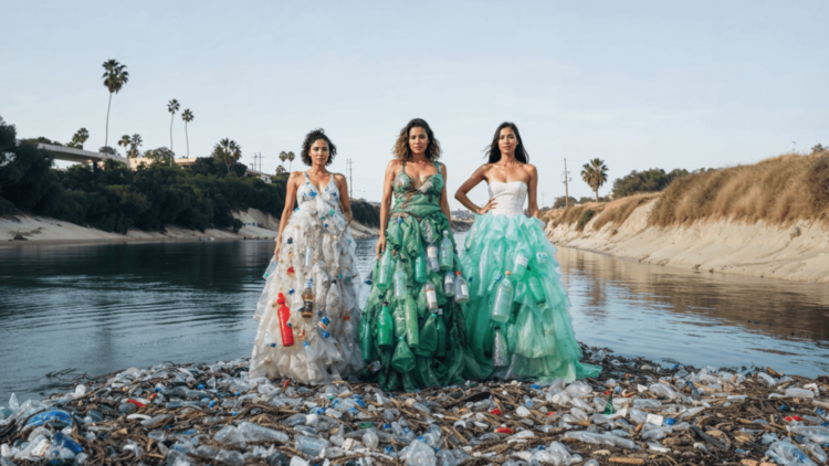 Plástico de las playas se convierte en prendas de moda en esta campaña